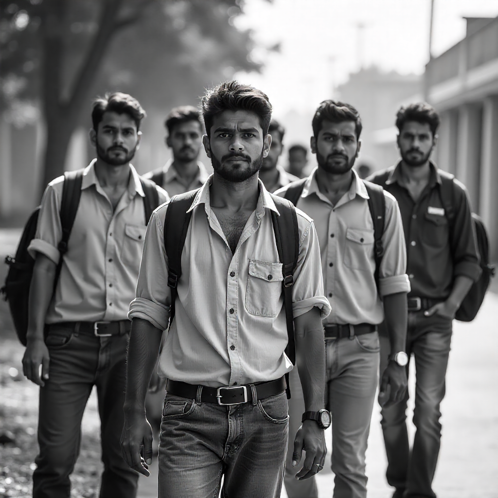 Students outside Phulbani Govt ITI looking confused and disappointed